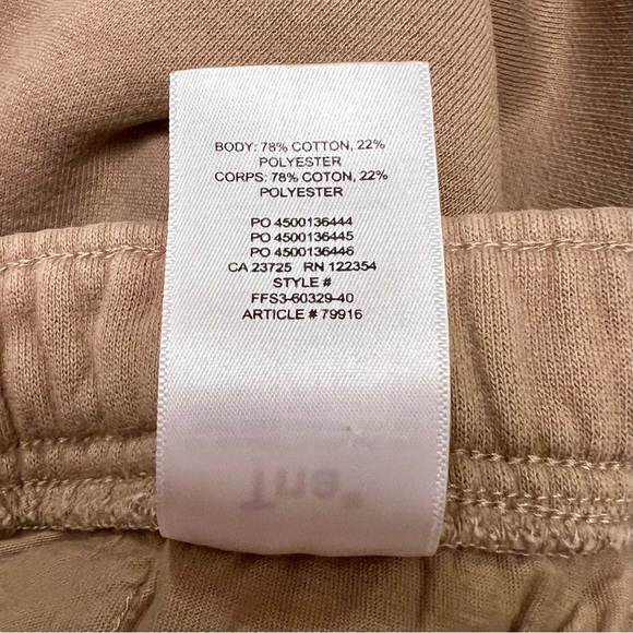 TNA Cozy Fleece Boyfriend Basic Sweatpant - Khaki Beige - Picture 12 of 14